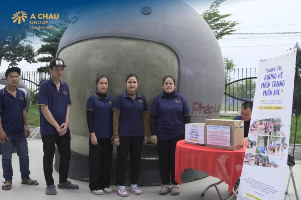Một số hình ảnh công nhân viên tập đoàn quốc tế Á Châu đóng góp chung tay vì đồng bào miền bắc và miền trung