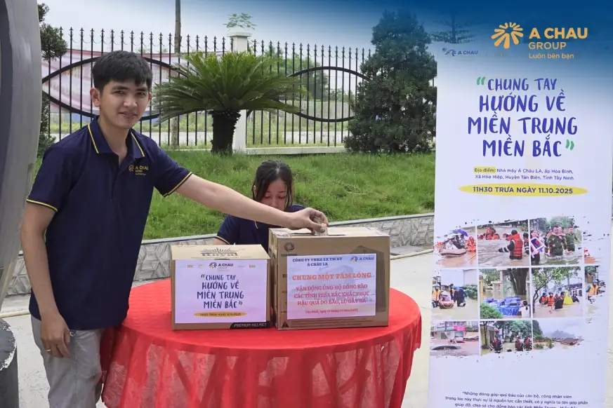 Một số hình ảnh công nhân viên tập đoàn quốc tế Á Châu đóng góp chung tay vì đồng bào miền bắc và miền trung