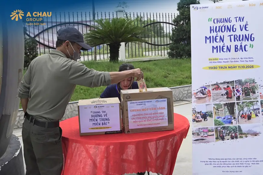Một số hình ảnh công nhân viên tập đoàn quốc tế Á Châu đóng góp chung tay vì đồng bào miền bắc và miền trung