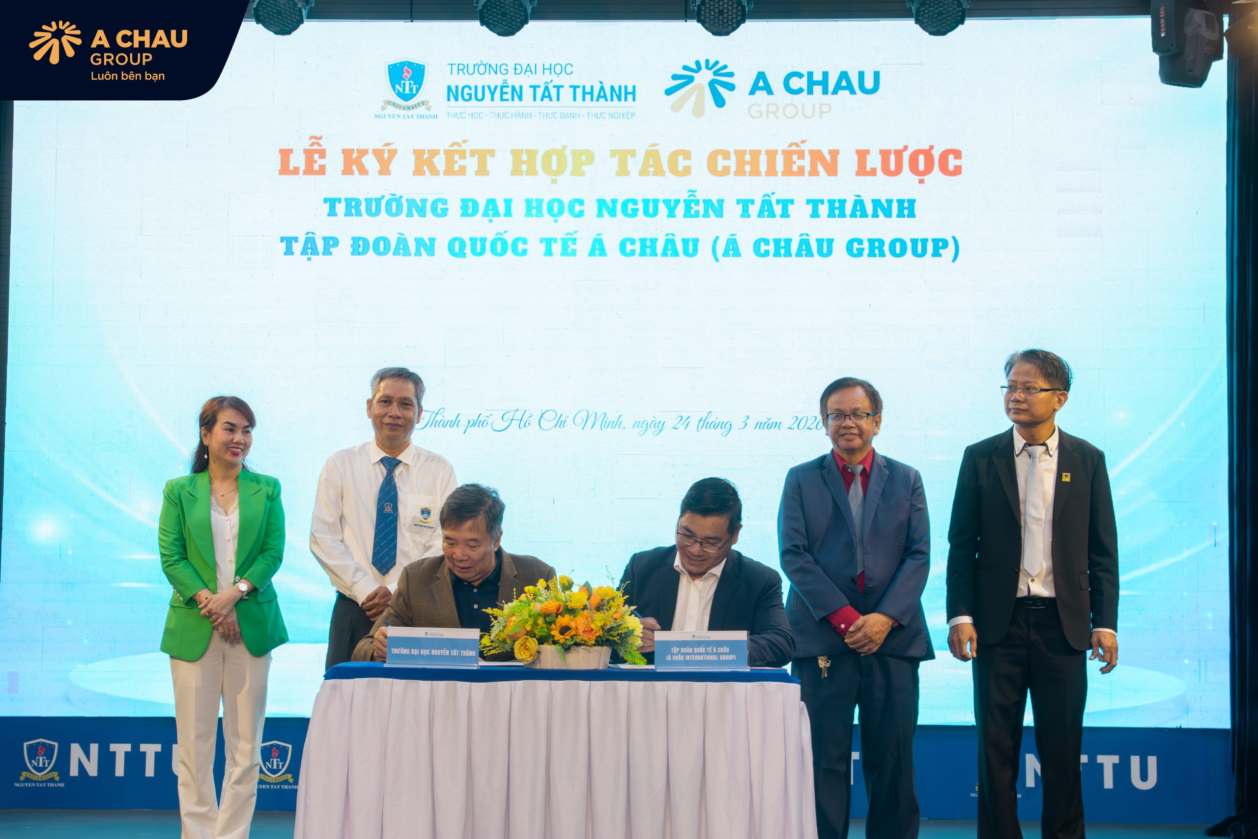 Lễ ký kết hợp tác chiến lược giữa Á Châu Group với NTTU