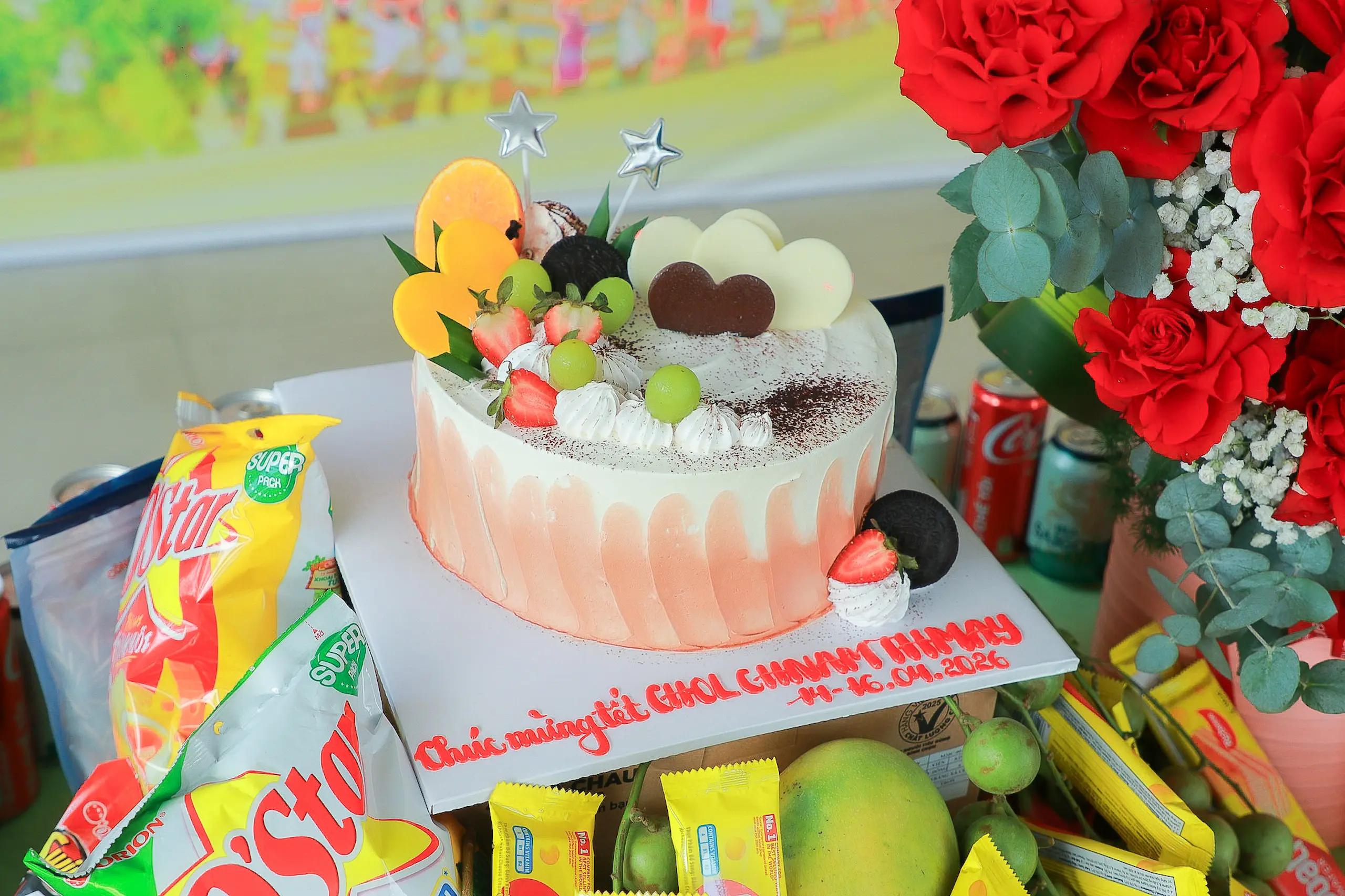 Bàn tiệc được chuẩn bị chỉn chu