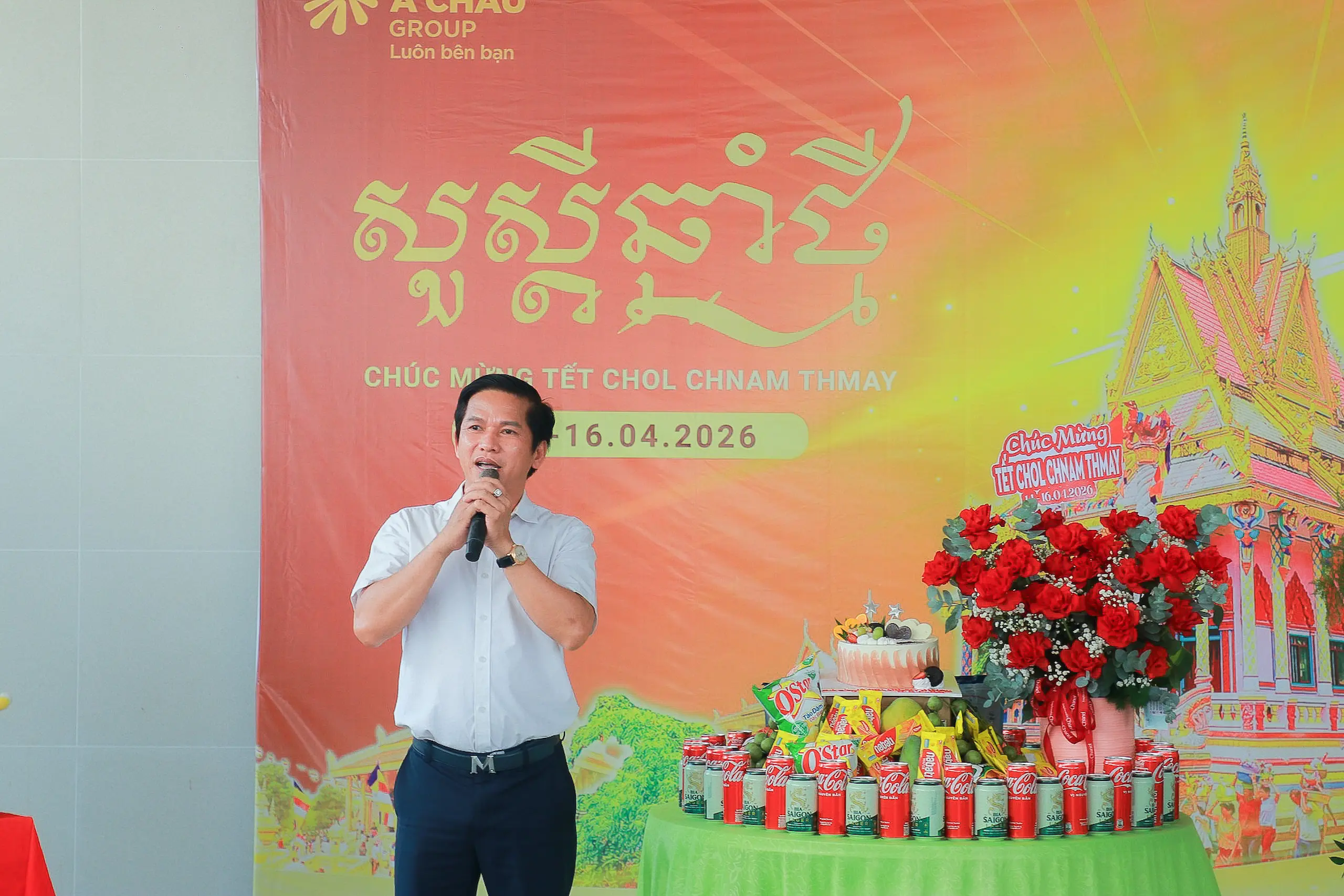 Tổng giám đốc Tập đoàn quốc tế Á Châu chia sẻ tại tết truyền thông đồng bào khomer